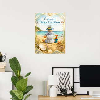 Cancer Zodiac Art | Dreamy Astrology Collection Poster