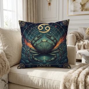 Cancer Zodiac Celestial Cushion