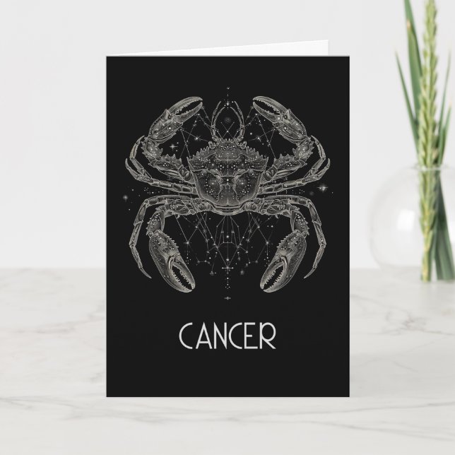 Cancer Zodiac Constellation Blank Folded Card (Front)