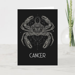 Cancer Zodiac Constellation Blank Folded Card