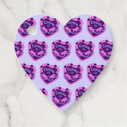 Cancer Zodiac Coquette Heart Birthday Cake Favour Tags