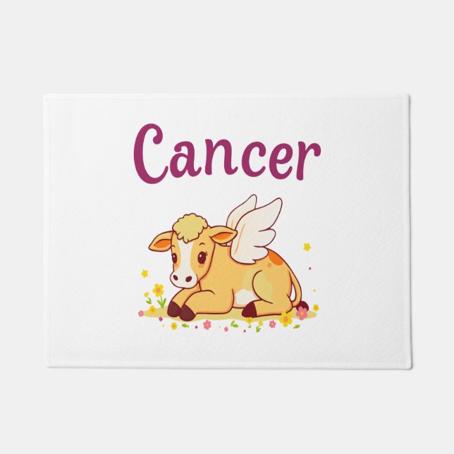 Cancer Zodiac Cow , Cute Cancer Doormat (Front)