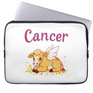 Cancer Zodiac Cow , Cute Cancer Laptop Sleeve