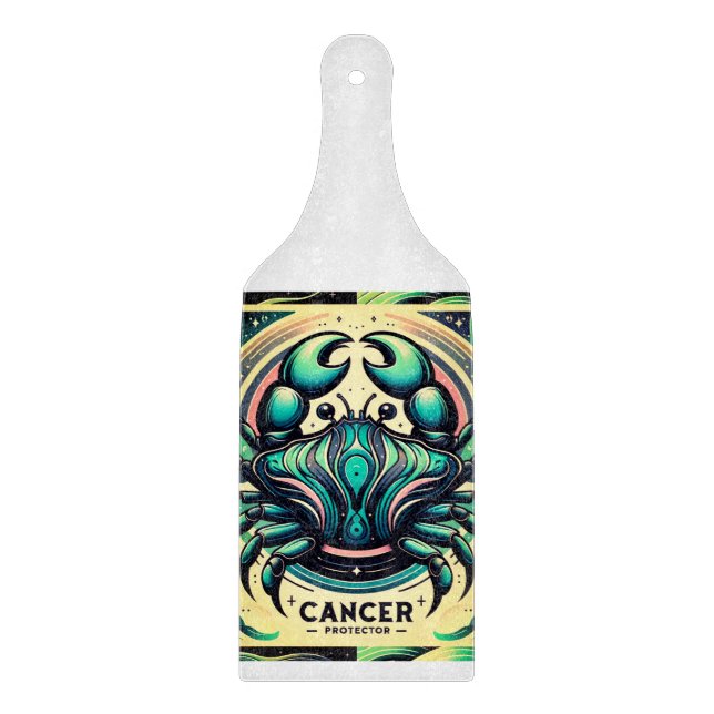 "Cancer Zodiac Crab Design Paddle  Cutting Board (Front)