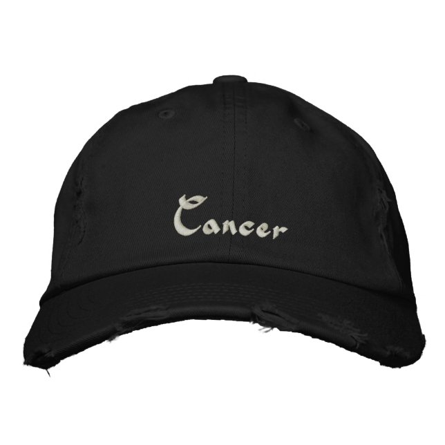 Cancer Zodiac Embroidered Cap / Hat (Front)