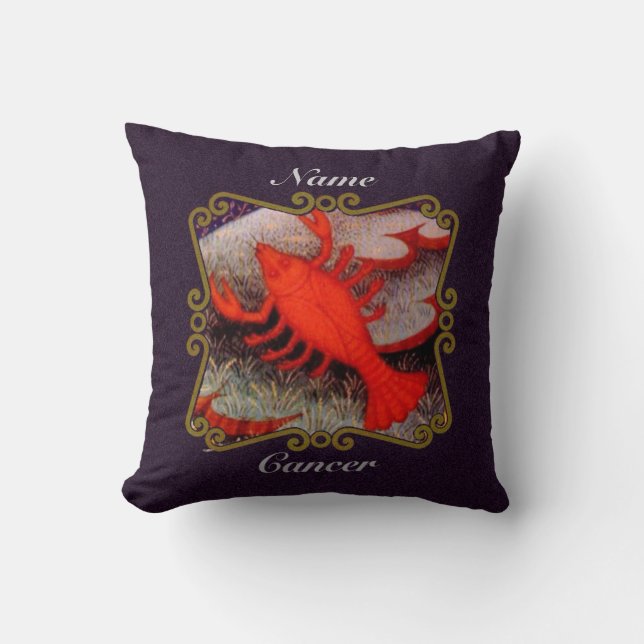Cancer Zodiac Gift - Personalised Cushion (Front)