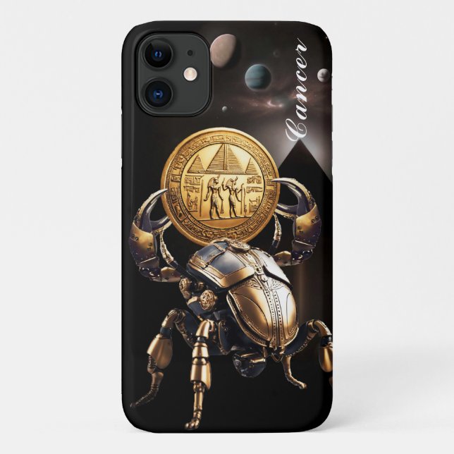 Cancer, zodiac, gold, birth, design, pretty  Case-Mate iPhone case (Back)