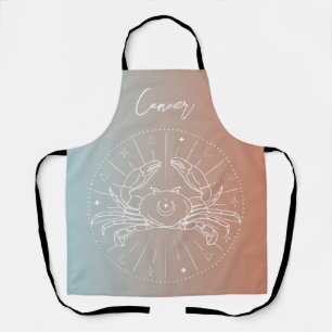 Cancer zodiac horoscope star sign gradient apron