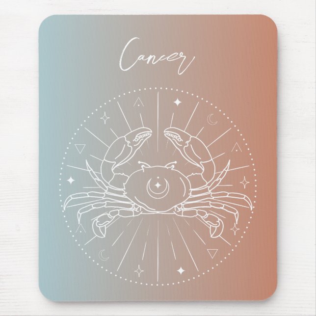Cancer zodiac horoscope star sign gradient mouse mat (Front)