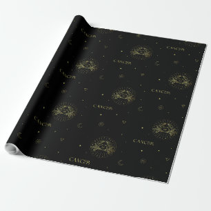 Cancer zodiac horoscope star sign gradient wrapping paper