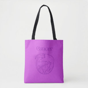 Cancer Zodiac Lilac Tote Bag