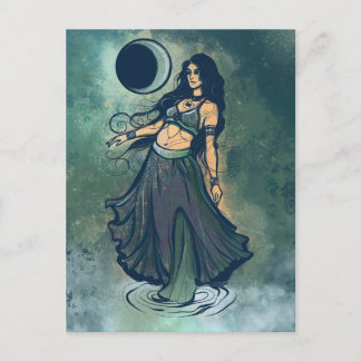 Cancer Zodiac MoonChild Goddess Belly Dancer Postcard