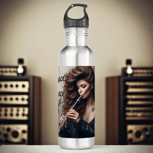 Cancer Zodiac Musician Clarinet  710 Ml Water Bottle