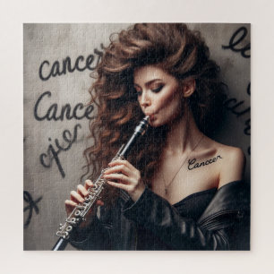 Cancer Zodiac Musician Clarinet Jigsaw Puzzle