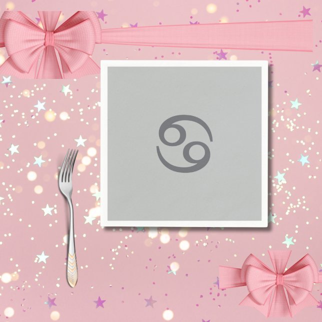 Cancer zodiac  -   pale grey napkin (Creator Uploaded)