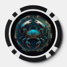 Cancer Zodiac Poker Chips – Crab Horoscope