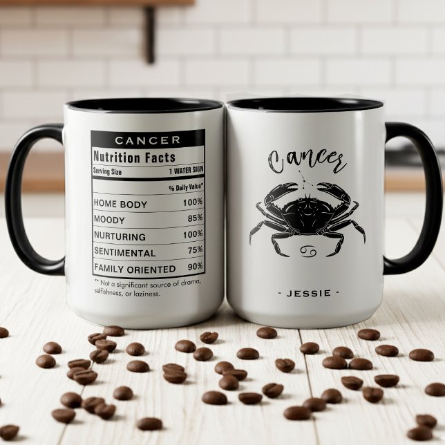 Cancer Zodiac Sign Astrology Nutrition Facts Mug (Cancer Zodiac Sign Astrology Nutrition Facts Mug
)