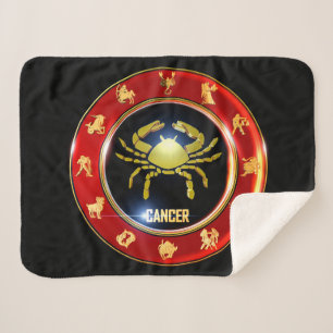 Cancer Zodiac Sign Astrology Sherpa Blanket