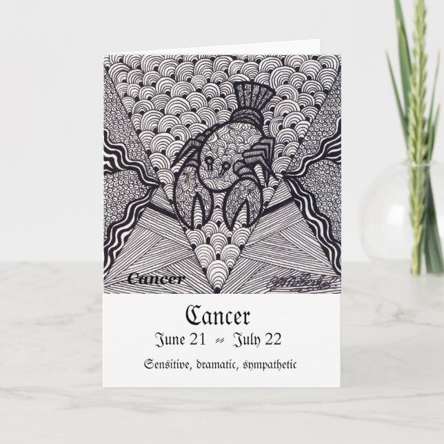Cancer  (Zodiac sign) Card (Front)