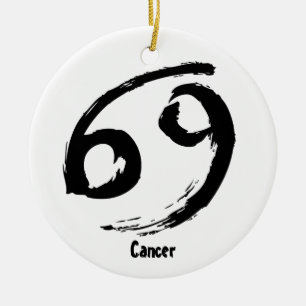 Cancer Zodiac Sign Ceramic Tree Decoration
