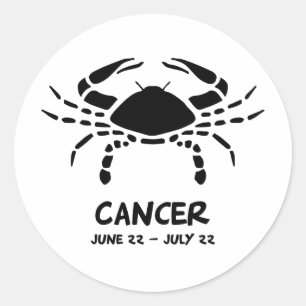 Cancer zodiac sign classic round sticker