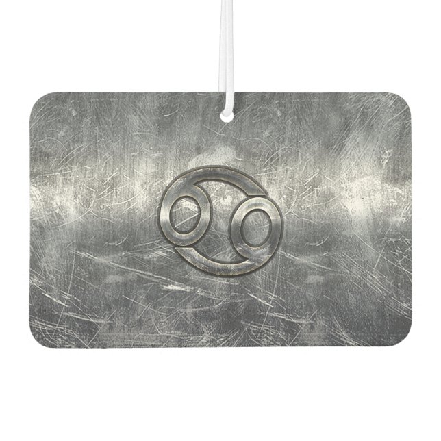 Cancer Zodiac Sign in Industrial Style Car Air Freshener (Front)