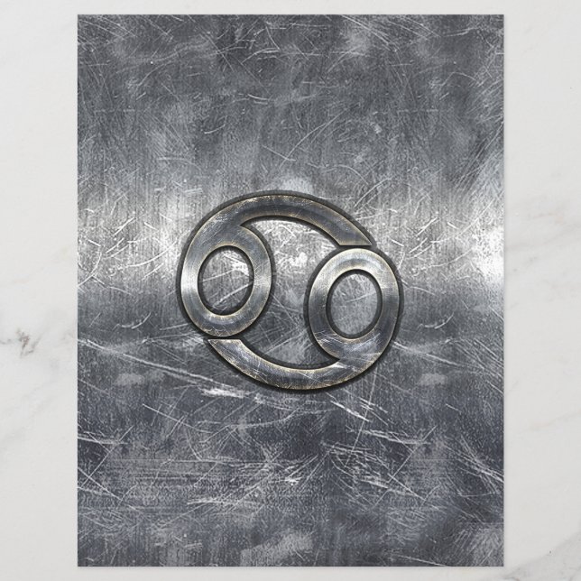 Cancer Zodiac Sign in Industrial Style Flyer (Front)