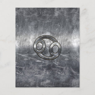 Cancer Zodiac Sign in Industrial Style Flyer