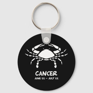 Cancer zodiac sign key ring