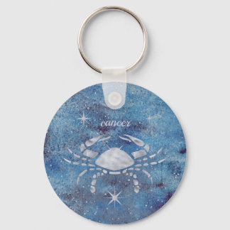 Cancer Zodiac Sign Keychain Round