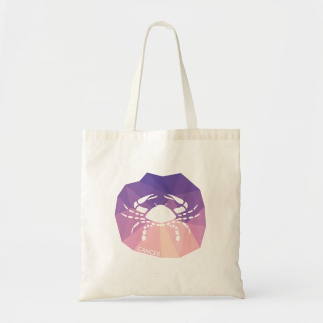 Cancer zodiac sign modern design tote bag (Front)