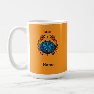 Cancer Zodiac Sign Pop Art - Retro Celestial Crab  Coffee Mug