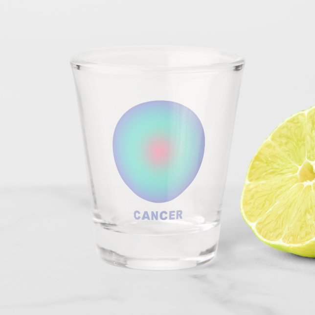Cancer Zodiac Sign Stylish Gradient  Shot Glass (Front)