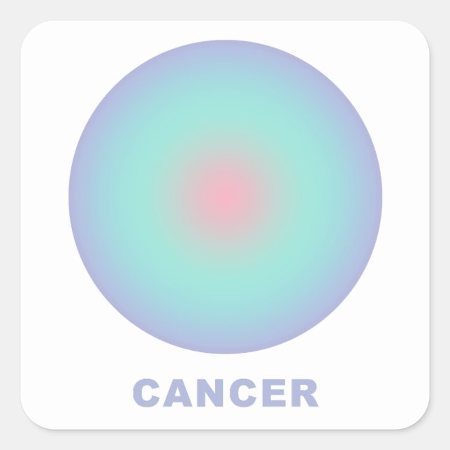 Cancer Zodiac Sign Stylish Gradient  Square Sticker (Front)
