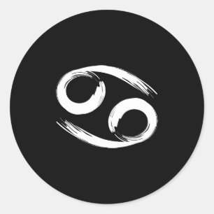 CANCER Zodiac Sign Summer June July Astrology  Classic Round Sticker