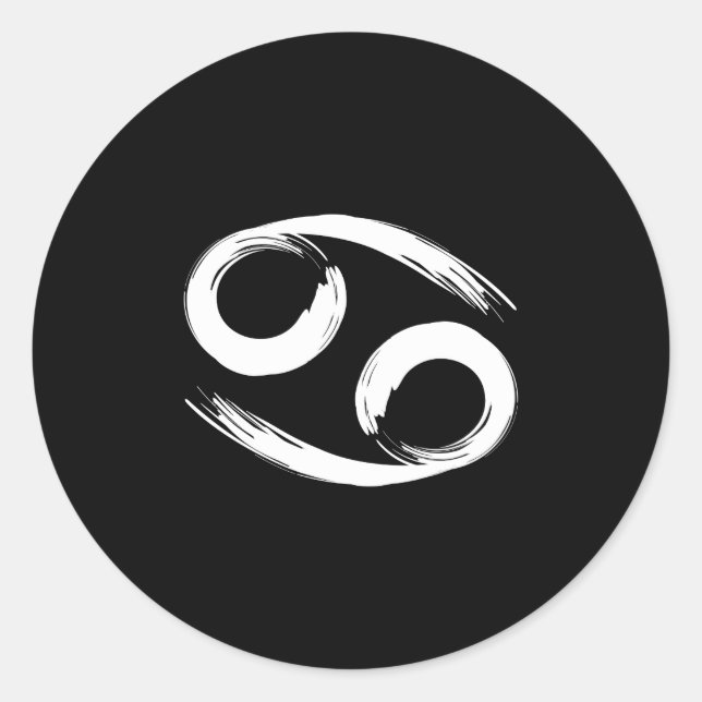 CANCER Zodiac Sign Summer June July Astrology  Classic Round Sticker (Front)