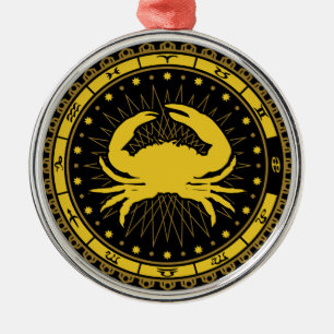Cancer - Zodiac Sign - Symbol - Horoscope Metal Tree Decoration