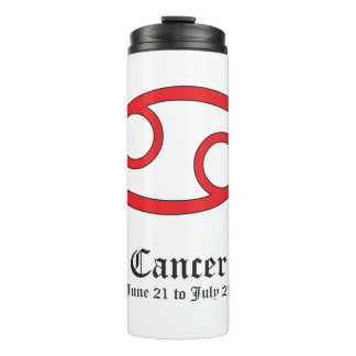 Cancer zodiac sign thermal tumbler