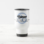 Cancer Zodiac Sign Traits Favourite Nurse Travel Mug<br><div class="desc">A fun zodiac travel mug featuring the prominent traits for your sign plus add your own! Some options include "my best friend", "best wife ever", "perfect daughter", or "super mum" "best boss" "my favourite teacher" and so many more! The options are endless. Customise this astrological mug with a twist by...</div>