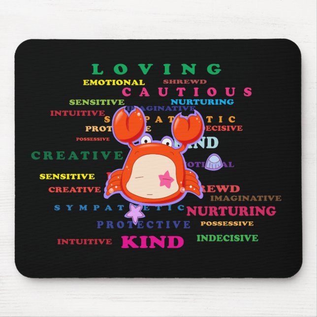 Cancer Zodiac Sign Traits Mouse Mat (Front)