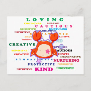 Cancer Zodiac Sign Traits Postcard
