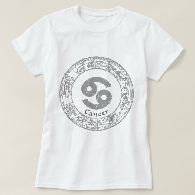 Cancer Zodiac sign vintage T-Shirt (Design Front)