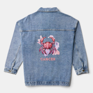 Cancer Zodiac Sign Women's Denim Jacket