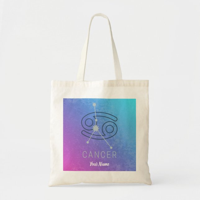 Cancer Zodiac Star Sign Horoscope Constellation Tote Bag (Front)