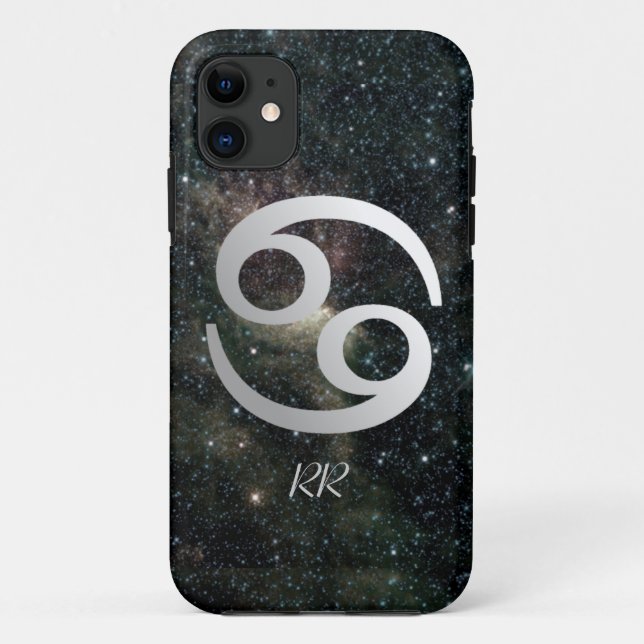 Cancer Zodiac Star Sign on Universe Case-Mate iPhone Case (Back)