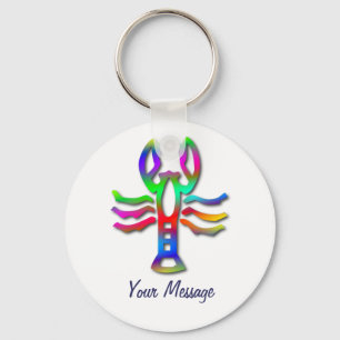 Cancer Zodiac Star Sign Rainbow Colour Key Ring