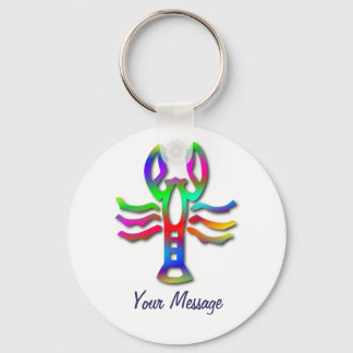 Cancer Zodiac Star Sign Rainbow Colour Key Ring