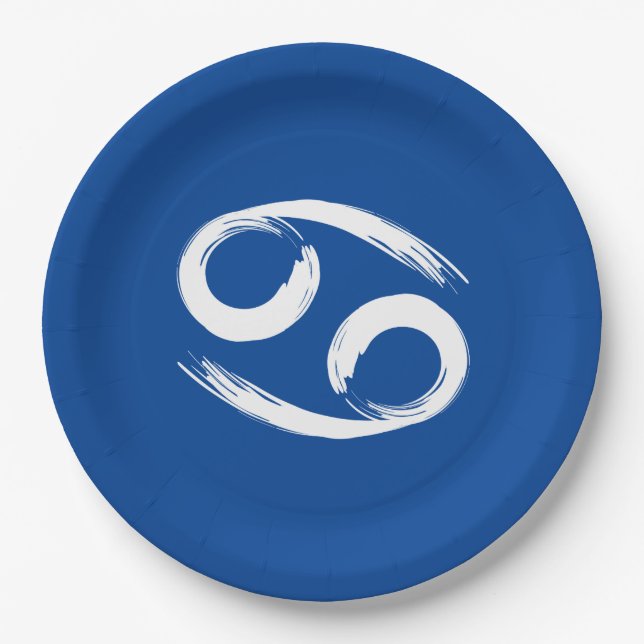 CANCER Zodiac Summer June July Astrology Birthday Paper Plate (Front)