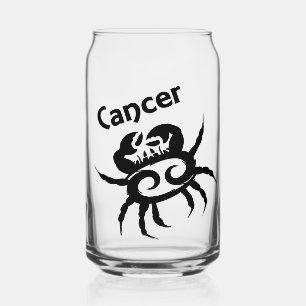 Cancer Zodiac Symbol and Sign Can Glass