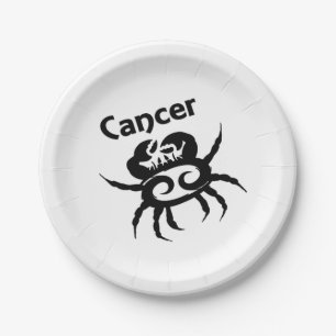 Cancer Zodiac Symbol and Sign Personal Paper Plate